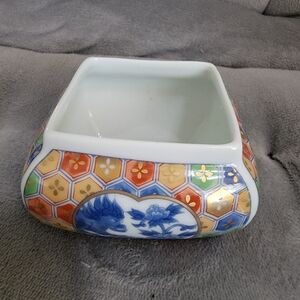 Colorful Hexagon Patterned Ceramic Vase